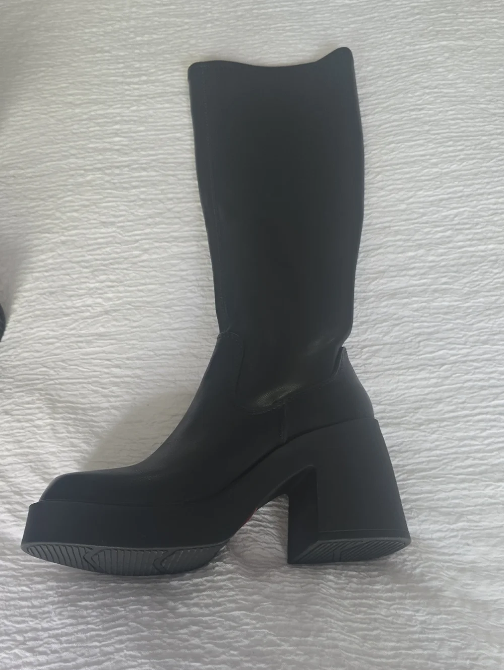 Black Women's Knee-High Platform Boots - Unbranded